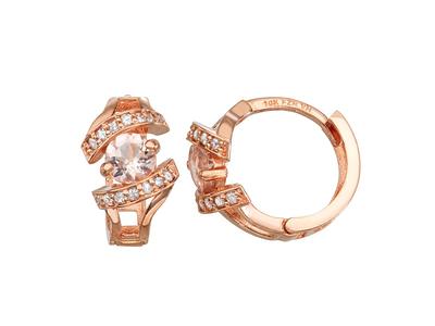 Zales 5.0mm Morganite Solitaire Stud Earrings in 10K Rose Gold