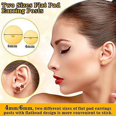 Jewelry Glue with Earring Posts,1002Pcs Stainless Steel Earring Posts with  Butterfly and Rubber Earring Backs, Hypoallergenic Stud Earring Posts with