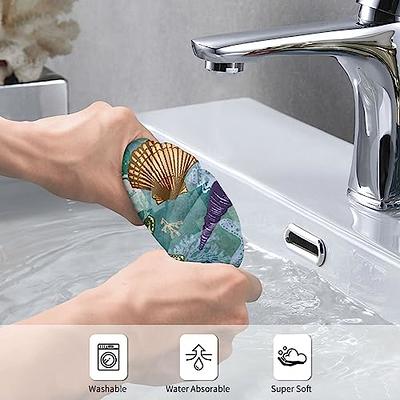 Cosy Family Ultra Soft Microfiber Absorbent Hand Towel Set of 6 - Silk  Hemming Towels for Bathroom