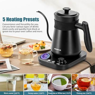 Mecity Electric Gooseneck Kettle With LCD Display Automatic Shut Off Coffee  Kettle Temperature Control Hot Water Boiler to Pour Over Tea, 1200 Watt