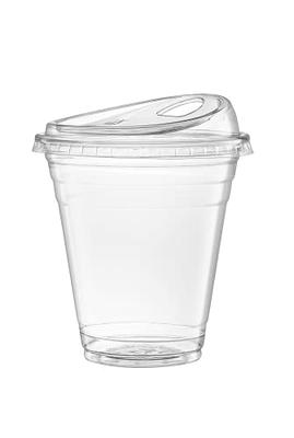 Comfy Package [50 Sets] 12 oz. Crystal Clear Plastic Cups With Strawless  Sip-Lids - Yahoo Shopping