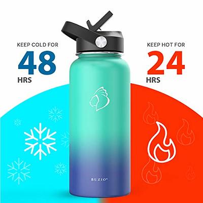 Thermos flask 2L, portable stainless steel travel bottle, 48 hours hot and  24 hours cold, suitable for sports, fitness and hiking(Blue)