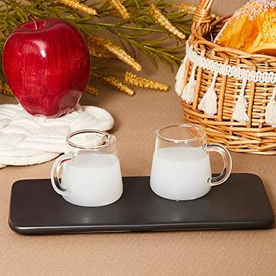 2 Pcs Small Glass Creamer Pitcher Milk Creamer Pitcher Mini Glass