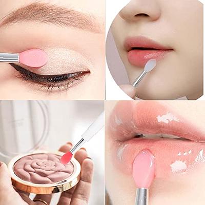 Silicone Lip Brush, 6pcs Makeup Brushes with Dirt-proof Caps for Protection, Lipstick Applicator Brushes for Lip Gloss, Lip Mask, Eyeshadow, Lip Cream