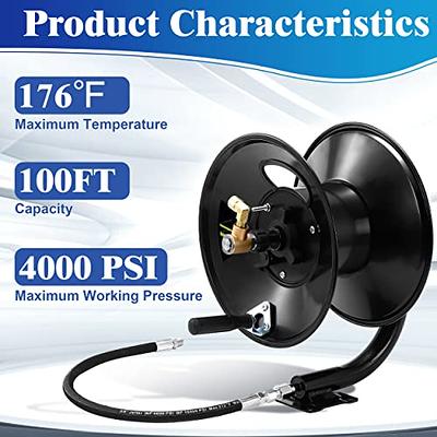 M MINGLE Pressure Washer Hose Reel 100ft, Pressure Washer Hose 100 FT x  1/4 - Yahoo Shopping