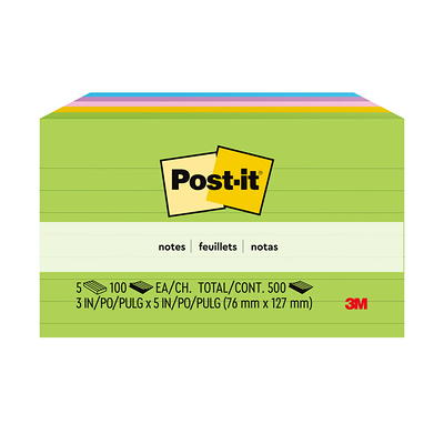 Post-it Recycled Super Sticky Notes, 3 in x 3 in, Oasis Collection