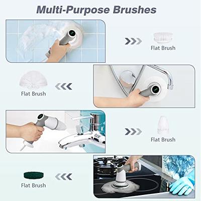 Electric Spin Scrubber, Cordless Power Scrubber Cleaning Brush with 5  Replaceable Brush Heads & 4pcs Straw Cleaner Brush, Electric Cleaning Brush  for Tub, Sink, Window, Kitchen Stove, LED Display - Yahoo Shopping