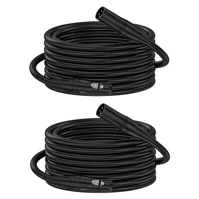 GearIT XLR to XLR Microphone Cable (15 Feet, 6-Pack) XLR male to Female Mic Cable 3-Pin Balanced Shielded XLR Cable for Mic Mixer, Recording Studio