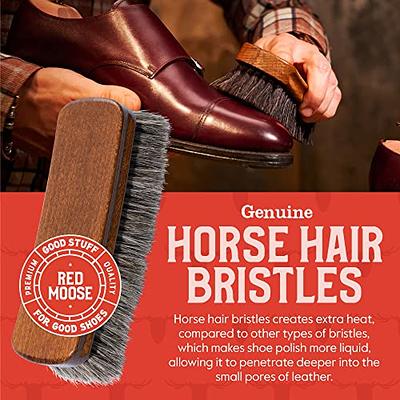 3pk Horsehair Shoe Brush - Shoe Polish Brush - Leather, Boots