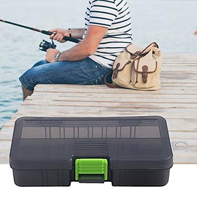 Lilureena 2pcs Fishing Tackle Box Plastic Box, Tackle Box Organizer with  Removable Dividers Small Parts Organizer Tackle Box for Fishing Tackle