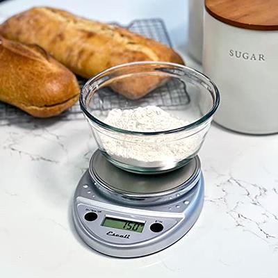 Escali Primo Digital Food Scale Multi-Functional Kitchen Scale and Baking  Scale for Precise Weight Measuring and Portion Control, 8.5 x 6 x 1.5