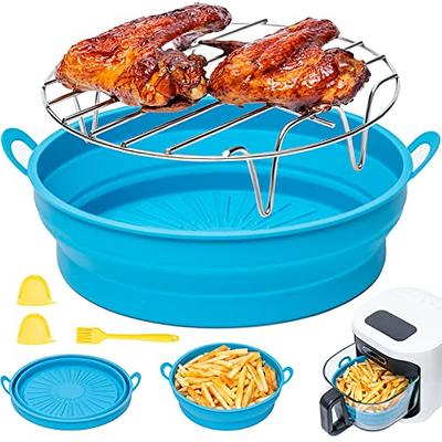 Air fryer Accessories for Instant Pot Vortex Plus 6 in 1 4 Quart Air Fryer  Oven, 7.3''×7.3'' Square Food Grade Air Fryer Grill Pan Grill Plate Crisper