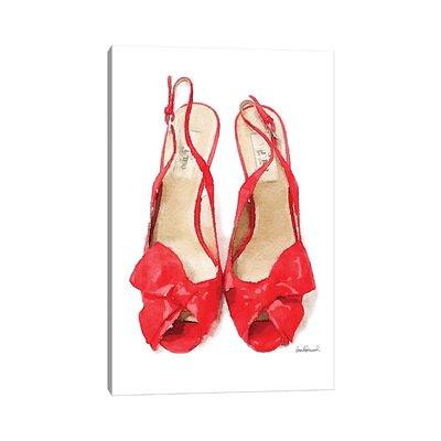 iCanvas Pink Bow Red Bottom High Heels On Pink & Black Fashion Books by  Pomaikai Barron - Yahoo Shopping