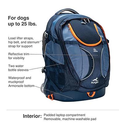 Kurgo Dog Carrier Backpack for Small Pets - Dogs & Cats | TSA Airline  Approved | Cat | Hiking or Travel | Waterproof Bottom