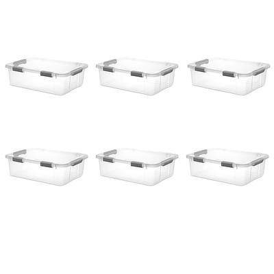 Sterilite 58 qt. Storage Box Plastic, White