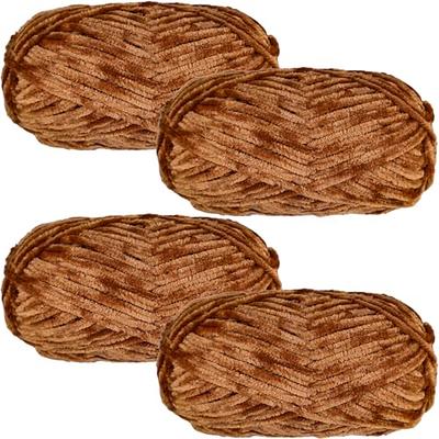  3x60g Brown Yarn for Crocheting and Knitting;3x66m