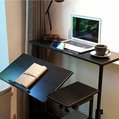 32 inch Compact Mobile Rolling Computer Desk w/ Printer Shelf Hutch