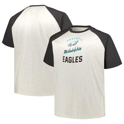 Atlanta Falcons Fanatics Branded Big & Tall Throwback 2-Stripe Raglan  T-Shirt - Black/Heathered Gray