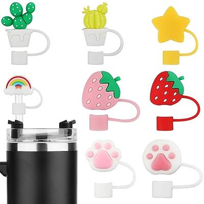 Kleeblatt Halloween Straw Covers Cap, 8pcs Cute Silicone Straws