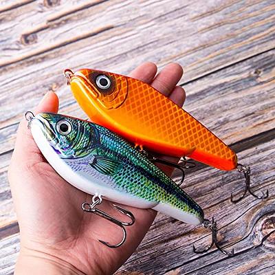 Lurefans Blade Bait Fishing Lures Set 5 Pack, Rattle Snake Metal