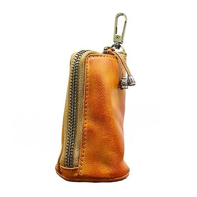 Coin Purse for Men Vintage Mini Wallet Genuine Leather Change