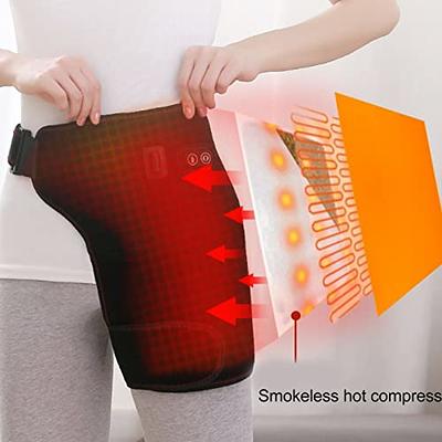 ANGGREK Electric Heated Hip Brace, Heated Thigh Brace Hot Compress Hip Groin  Vibration Massage Thigh Support Wrap Hip Brace US Plug - Yahoo Shopping