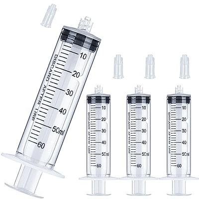 1ml LOCK Luer Syringes with caps - 50 syringes 50 WHITE Caps (No