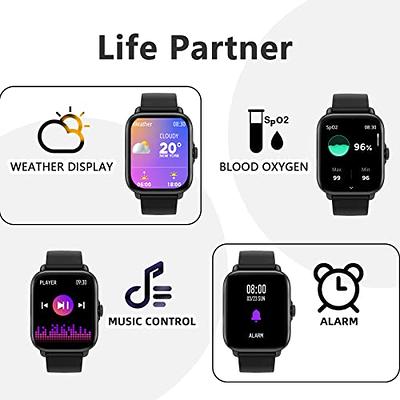 2023 Smart Watch,Fitness Activity Tracker 1.72Touch Screen Fitness Watch  with Heart Rate Sleep Monitor,Blood Oxygen,Step Counter for Men Women Kids