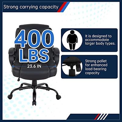 EMIAH Ergonomic Executive Office Chair Big and Tall Reclining Office Chair  with Footrest and Lumbar Support Computer Rolling Desk Chair Electric High