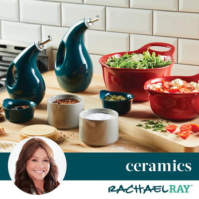 Rachael Ray Solid Glaze Ceramics AU Gratin Bakeware/Baker Set, Rectangular, 2 Piece, Teal