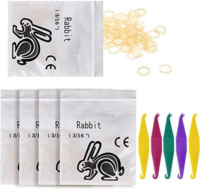 AnhuaDental 500 pcs Orthodontic Elastics Bands for Braces,3.5 Ounces Heavy  Dental Rubber Traction Bands(100 Pieces/Pack)
