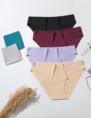 Caterlove Women's Seamless Underwear No Show Stretch Bikini Panties Silky  Invisible Hipster 6 Pack (A, Large) - Yahoo Shopping