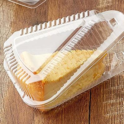 50 Pack Clear Hinged Plastic Containers - Single Compartment