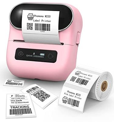 Phomemo Label Printer - M220 Label Maker, Bluetooth Mini Barcode Label  Printer, 3 Inch Wireless Portable Sticker Label Maker Machine for Mailing,  Storage, Address, Clothing, Home, Office,Pink - Yahoo Shopping