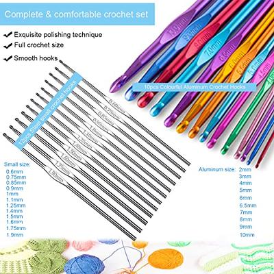 KOKNIT Crochet Hooks Set with Case,9 Ergonomic Crochet Hooks with Soft  Grip,12 Aluminum,Full Crochet Kit for Beginners Adults with Crochet Tools  and