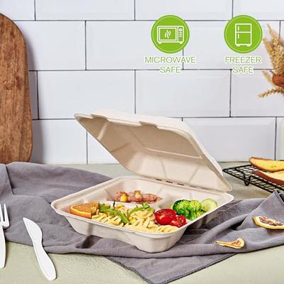 Compostable Biodegradable Take Out Food Containers with Clamshell