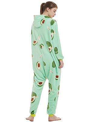 ABENCA Avocado Onesie Adult Food Costume Fruit Women Pajamas Plush