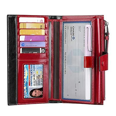 Itslife Womens Wallet,Large Capacity RFID Blocking Leather Wallets Credit  Cards Organizer Ladies Wallet with Checkbook Holder