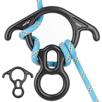 50KN Rescue Figure, 8 Descender Large Bent-Ear Belaying and Rappelling Gear  Belay Device Climbing for Rock Climbing Peak Rescue 7075 Aluminum Alloy  (Black) - Yahoo Shopping
