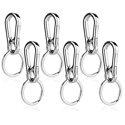 Anewsun Metal Keychain, Quick Release Key Chain Clip Hook with Multiple Key Rings