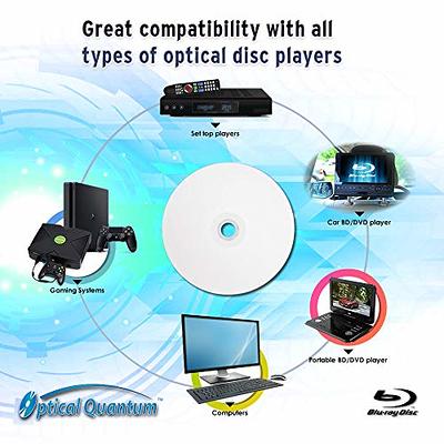 Optical Quantum 6X 25GB BD-R Blu-ray Blank Disc White Inkjet Hub Printable  - 25 Discs - Yahoo Shopping