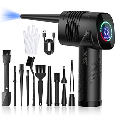 Electric Air Duster Cordless Air Blower Computer Cleaner 6000mAh USB  Charging Keyboard Cleaner with LED Light 2 Gear 