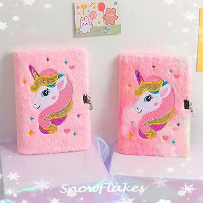 Luolizon Unicorn Diary with Lock for Girls,Girls Journal Notebook with Lock  and Keys, Diary for Girls Age 8-12 School Gift Set f