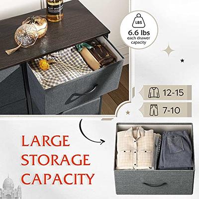 WLIVE 10-Drawer Dresser, Fabric Storage Tower for Bedroom, Hallway,  Closets, Tall Chest Organizer Unit with Textured Print Fabric Bins, Steel  Frame, Wood Top, Easy Pull Handle, Dark Grey - Yahoo Shopping