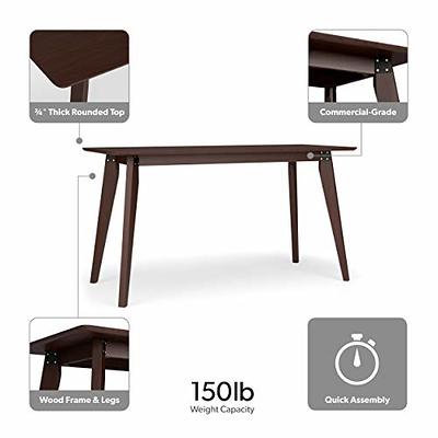 Flash Furniture Tiverton Industrial Modern Desk - Commercial Grade Office Computer Desk and Home Office Desk - 47 Long (Maple/Black)