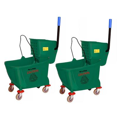 Leifheit Mop Press Professional Evo with Handy Integrated Wheels, Green