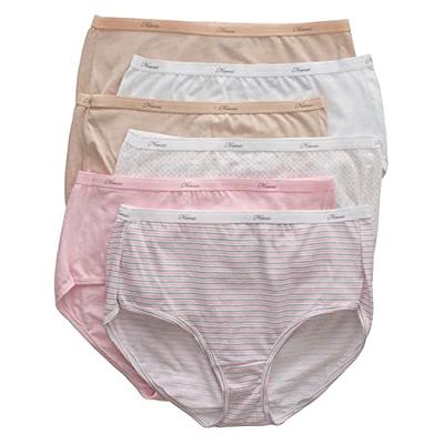 Hanes Girls' 100% Cotton Tagless Brief Panties, Multipack