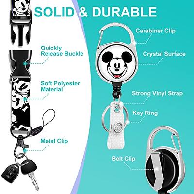 Akkya ID Badge Holder with Lanyard and Retractable Badge Reel Belt Clip,  Cute Cartoon Mouse Key Keychain Lanyards Clip On Badge Extender Vertical ID  Sleeve for Women-Black&White - Yahoo Shopping