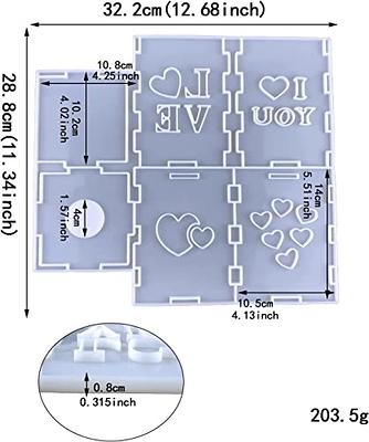 MOEYURO Valentine's Day Resin Molds for Lantern Love Resin Molds