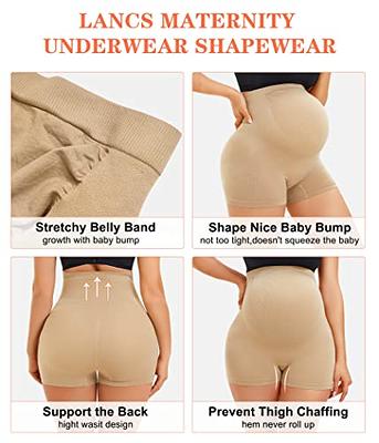 LANCS Maternity Shorts Shapewear Pregnancy Panties High Waist